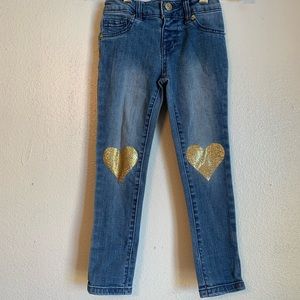 Cat & Jack Jegging with Gold Heart Knees